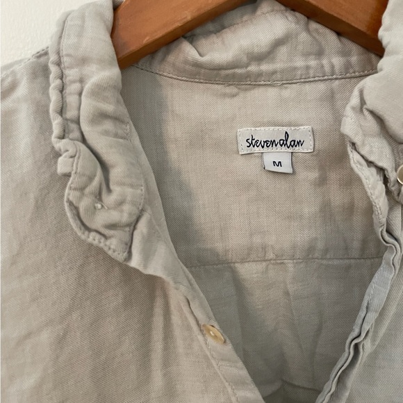 Steven Alan Light Gray Button Down, Size M - Picture 2 of 5